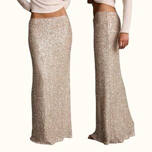 Champagne Nights Sequin Maxi Skirt